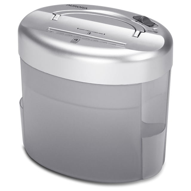 Trituradora de papel Aurora Desktop, corte transversal, 4 hojas con cesta