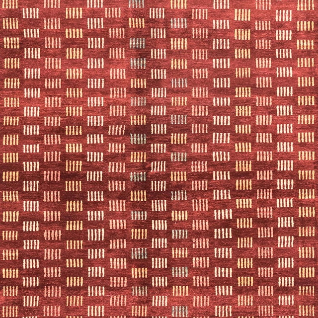 Ahgly Company Tapis d'Intérieur Carrés Abstraits Rouges Abstraits pour Aire, 3 Pieds Carré