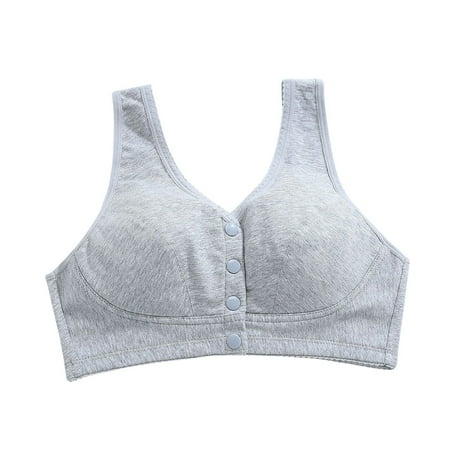 OJSFQUFP Bralettes for Women Cotton Grey Women s Comfortable and Traceless Underwear New Underwire Thin Tank Top Bra Comfortable Lactation Bra with Front Buckle A