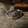 thumbnail image 2 of Mahakala Pendant Tibetan Amulet Hand Carved Protection Talisman Side Clip Charm Spiritual Jewelry for Men and Women, 2 of 5