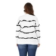 thumbnail image 2 of Women's Tie Dye Stripe T Shirt Casual Long Sleeve Loose Tee Shirts, 2 of 3
