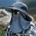 thumbnail image 3 of Summer Sun Hats UV Protection Outdoor Hunting Fishing Cap for Men Women Hiking Camping Visor Bucket Hat Removable Fisherman Hat Sun Cap with UPF 50+ Sun Protection and Neck Flap,for Man and Women, 3 of 7