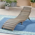 thumbnail image 5 of LAHAINA WOOD FOLDABLE CHAISE LOUNGE - GREY,Wood Main Material,72.75” W x 21.25” D x 24.00” H. Suitable for outdoor courtyards and Suitable for balconies, 5 of 15