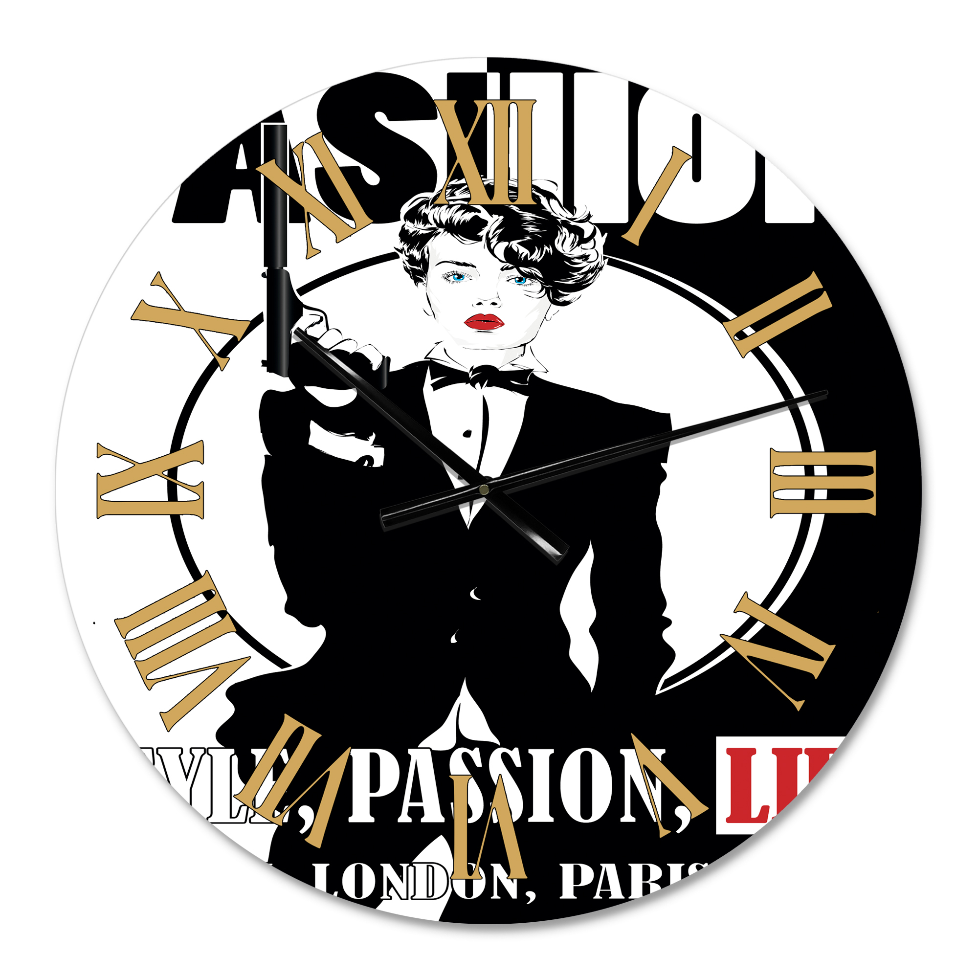 Designart 1 in Vintage Wall Clock