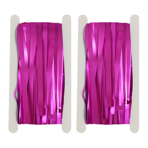 Paquete de 2 decoraciones de fiesta de cortina de borla mate de lámina de metal para accesorios decoraciones de fiesta de celebración festiva, 1x2m Ormromra CPB-SSW283-2