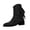 Black, variant on NOKIO Elegant Women'S Short Boots Retro Women'S Fall Booties Fashion Thick Bottom Heel Women's Boots Breathable Fashion Round Head Heel Women's Shoes Fashionable Women'S Ankle Booties