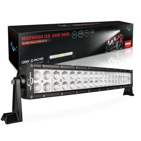 MICTUNING 22 Inch 120W Curved Combo LED Light Bar Off Road SUV ATV Jep Truck