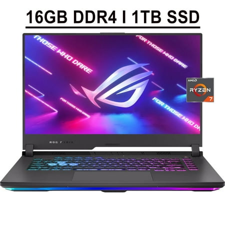 ASUS ROG Strix G15 G513 Gaming Laptop 15.6" FHD IPS 144Hz Display AMD Octa-Core Ryzen 7 4800H Processor 16GB DDR4 1TB SSD NVIDIA GeForce RTX 3060 6GB RGB Backlit Keyboard HDMI USB-C Win11 Black