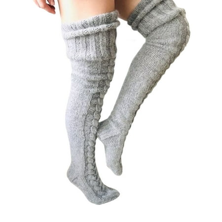 Listenwind - Listenwind Women Winter Warm Knit Cable Long Socks ...