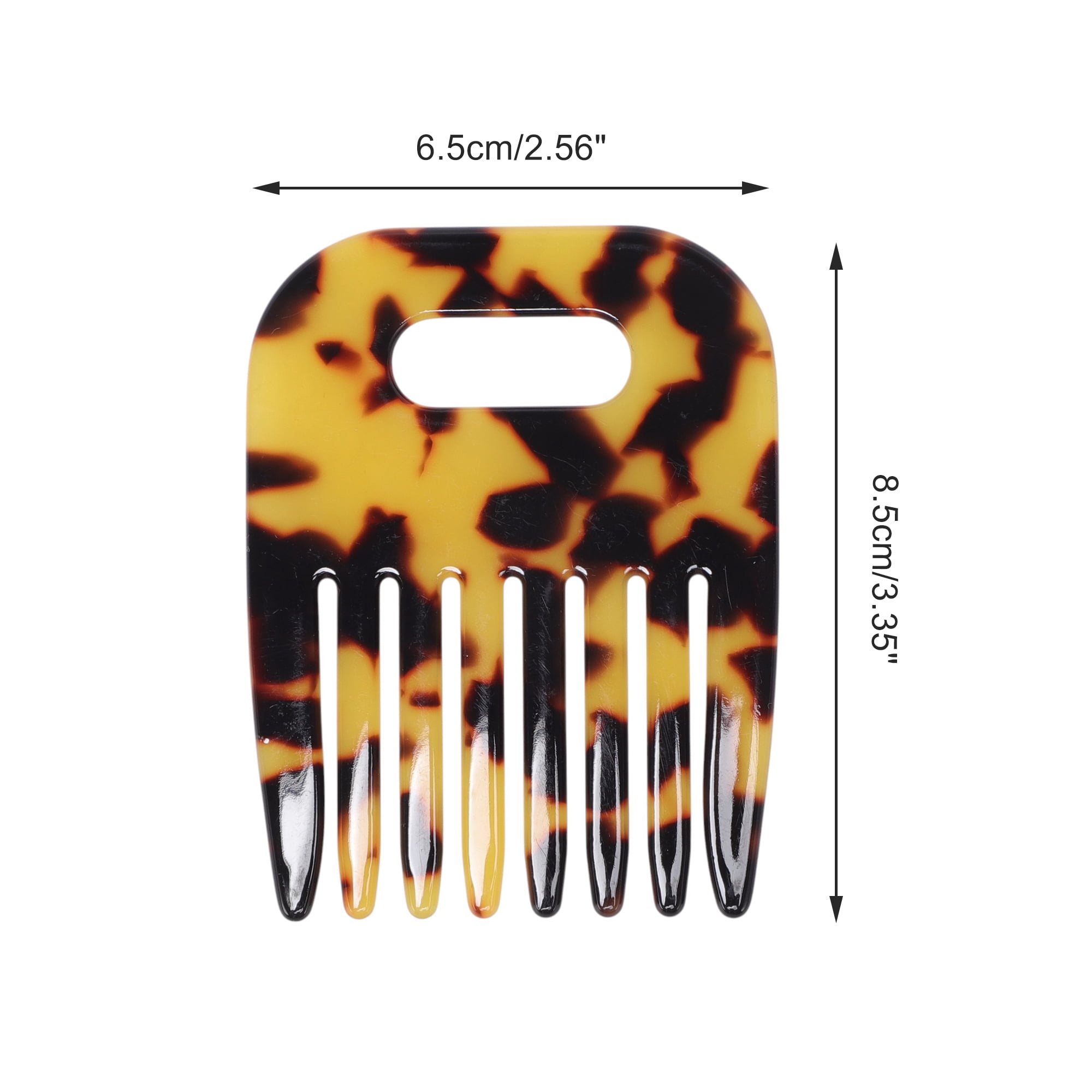 Unique Bargains 1 Piece Women Durable Vintage Acetate Comb for Curly Hair Dark Brown