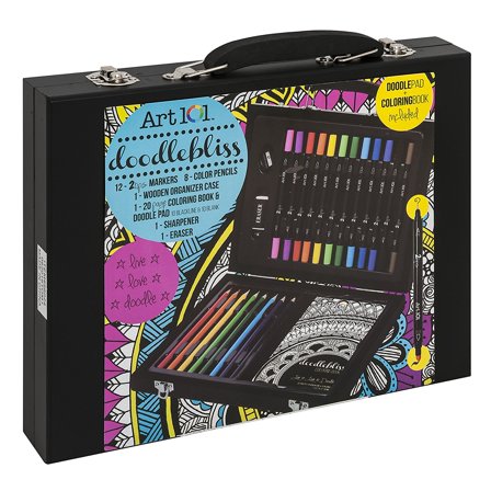 Art 101 Doodlebliss Wood Art Set (24 Piece)