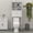 White 42, variant on 71 inch Kitchen Pantry Storage Cabinet with 4 Doors, Drawer, 2 Adjustable Shelves, Freestanding Cupboard for Dining Room, Living Room, Laundry - White MDF