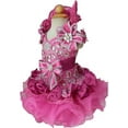 thumbnail image 5 of Jenniferwu G015 Infant Toddler Baby Newborn Little Girl's Pageant Party Birthday Dress Fuchsia Size 12-18M, 5 of 7