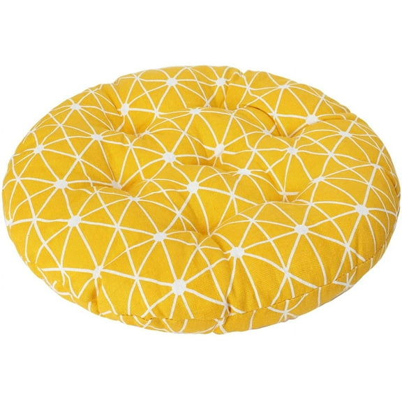 15 inch Round Bistro Chair Cushion, Decorative Indoor Outdoor Seat Cushion, Thick Soft Chair Pad for Home Office Garden Patio