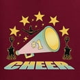 thumbnail image 5 of Wild Bobby All Star Cheerleading Megaphone Girl Sports Women Graphic Tee, Maroon, 3X-Large, 5 of 5