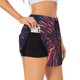 thumbnail image 1 of Balery Fireworks3 Pantalones cortos deportivos para mujer con forro y dos bolsillos, elásticos, para entrenamiento, gimnasio, yoga-Large, 1 of 7