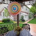 thumbnail image 4 of FONMY 3D Stainless Steel Wind Spinner- 12 inch Multi Red Mandala Flower, 4 of 5