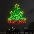 thumbnail image 3 of Handmadetneonsign Custom Joy Love Peace Believe Christmas Neon Sign, Merry Christmas Tree Led Sign, 3 of 5