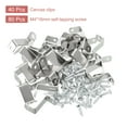 thumbnail image 3 of Uxcell Canvas Clips, Picture Framing Mirror Clips Z Shape Canvas Painting Mounting Clips with Mounting Holes with Screws 1" Offset 40, 3 of 5