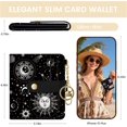 thumbnail image 6 of Small Slim Wallet Women RFID Blocking, PU Leather Bifold Ladies Wallet with Zipper  Pocket, Thin Cute Travel Card Wallets for Girls, Black Celestial Symphony, 6 of 6
