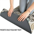 thumbnail image 3 of Brown Ethnic Floral and Mandala Pattern Hot Yoga Mat Towel Non Slip for Hot Yoga - Quick-Drying Yoga Mat Cover with 4 Corner Pockets with Travel Bag - Hot Yoga Towel Non Slip 70"x26", 3 of 6