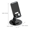 thumbnail image 2 of BESTYASH Soporte Metálico Para Teléfono Ajustable Con Giratorio Y Acabado Negro Para Uso En Escritorio, 2 of 7