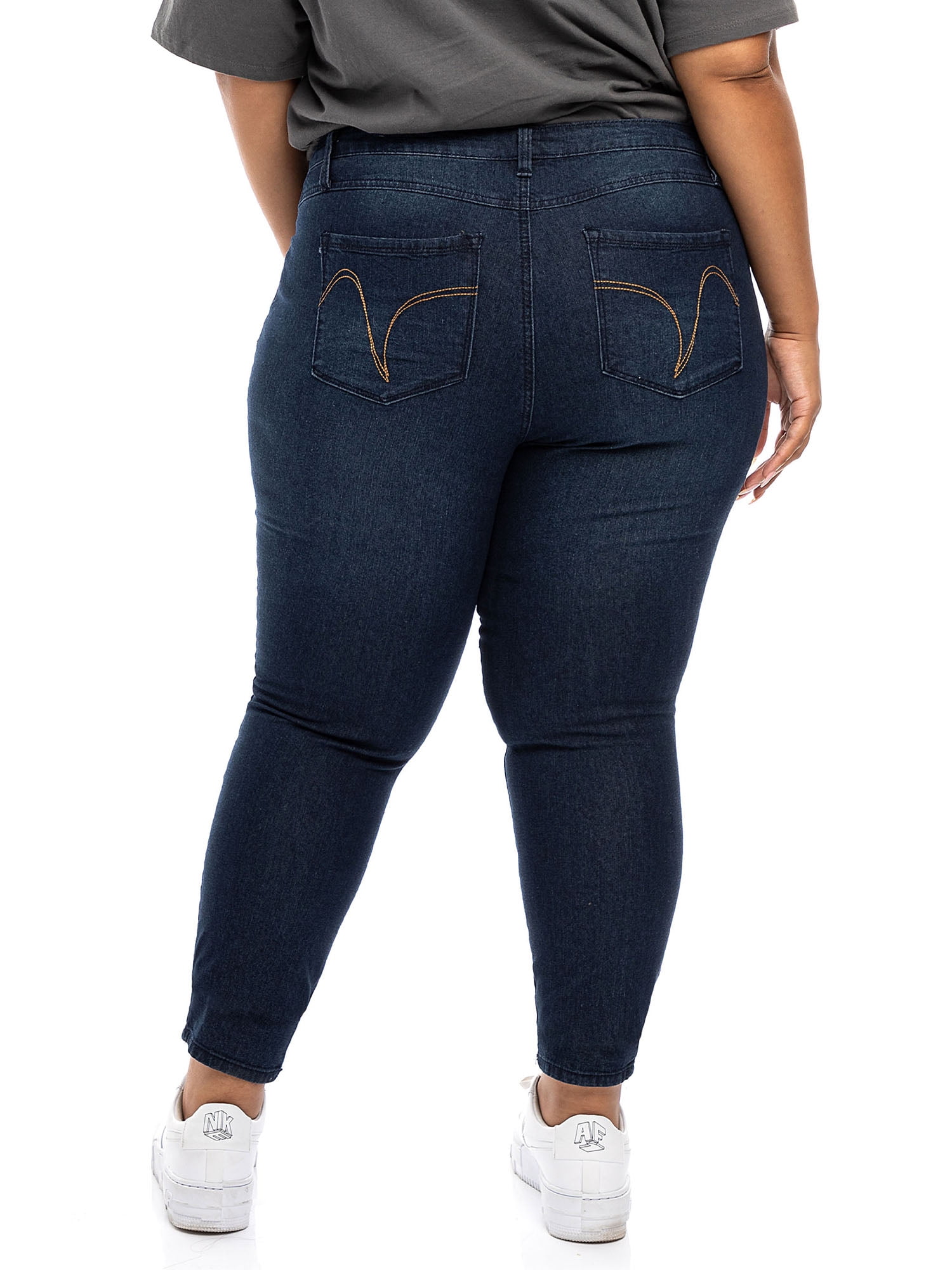 A3 Denim Women's Plus Destructed Skinny Jeans, Sizes 16-26