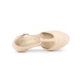 thumbnail image 4 of BLISSFUL STEP Chaussures pour Femmes Bout Rond Talon Aiguille Sandales à Bride en T Beige 8, 4 of 8