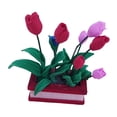 thumbnail image 1 of Casa de muñecas Flor 1:12 Escala Miniaturas Modelo Mini Florero Planta artificial Simulación Escena de vida Planta de jardín Tulipanes para adornos de, 1 of 8