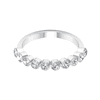 1 CT Moissanite Eternity Ring, Classic Floating Eternity Ring, Semi Eternity Band Ring, Statement Gold Wedding Ring, 14K White Gold, US 8.00