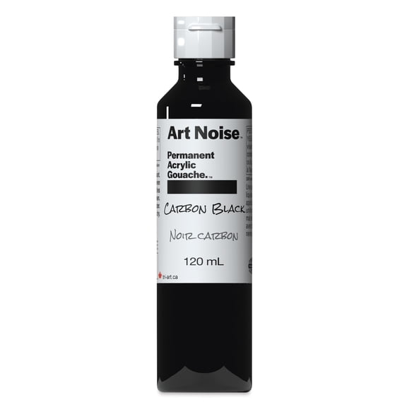 Tri-Art Art Noise Permanent Acrylic Gouache - Carbon Black, 120 ml, Bottle
