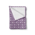 thumbnail image 2 of Purple Soft Flannel Fleece Throw Blanket, Valentine's Day Couple Wedding Bride Heart Design Image, Cozy Plush for Indoor and Outdoor Use, 50" x 60", Lavender and Purple, by Ambesonne, 2 of 6
