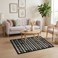 thumbnail image 3 of ODIKA 4'x6' Washable Area Rug Abstract Diamond Grid Lattice Trellis Geometric Contemporary Accent for Bedroom, Reading Nook, Pet Friendly & Non-Shedding, 3 of 7