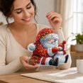 thumbnail image 2 of PLPPYFS Christmas Pearl Diamond Art Hanging Ornament DIY Craft, Santa Pearl Diamond Suncatcher, 3D Mixed-Size Pearls and Complete DIY Craft for Windows, Trees, Holiday Gifts, 2 of 6