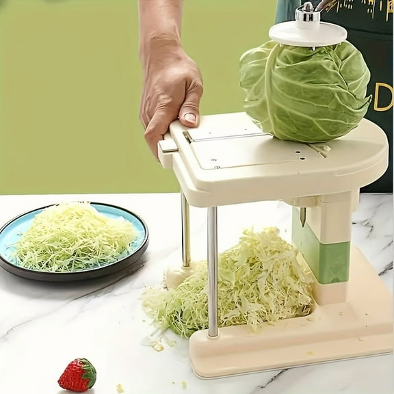 Manual Hand-Cranked Vegetable Cutter - Heavy Duty Slicer & Shredder, Easy to Operate/Clean, Ideal for Fruit & Vegetable Pre-Meal Prep at Home