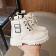 thumbnail image 5 of CYRBOKO Girl's Riding Boots, Side-zip Lace Up Non-Slip Ankle Boots White Size 8 (Little Kids), 5 of 9