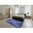 thumbnail image 5 of Ahgly Company Machine Washable Indoor Square Transitional Cobalt Blue Area Rugs, 8' Square, 5 of 7