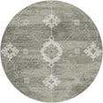 thumbnail image 2 of Addison Rugs Dream Shag Premium Machine Washable Transitional Open Field, Ornate Olive Round Rug, 8' x 8', 2 of 8