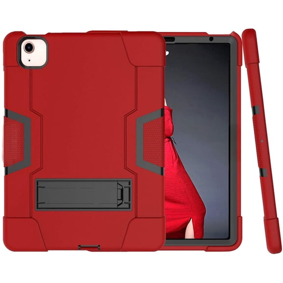 Golden Sheeps Compatible for iPad Pro 12.9 Inch 2021 2020 2018 Impact Hybrid Drop Proof Armor Defender Full-Body Protection Case Convertible Built in Stand (red)