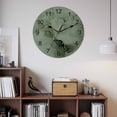 thumbnail image 2 of Wall Clock Sage Green Marble Clocks PVC Silent Non-Ticking Battery Operated Decorative Abstract Art Lines Round Clock for Home Living Room Kitchen Bedroom Office School Wall Decor 14 Inch, 2 of 9