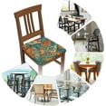 thumbnail image 6 of Set of 4 Removable Chair Seat Covers for Dining Room, Hippie Patchwork Stretchable Office Kitchen Chair Slipcovers Cushion Protector Vintage Elements Furniture Decor, 16.9x16.9 Inches, 6 of 6