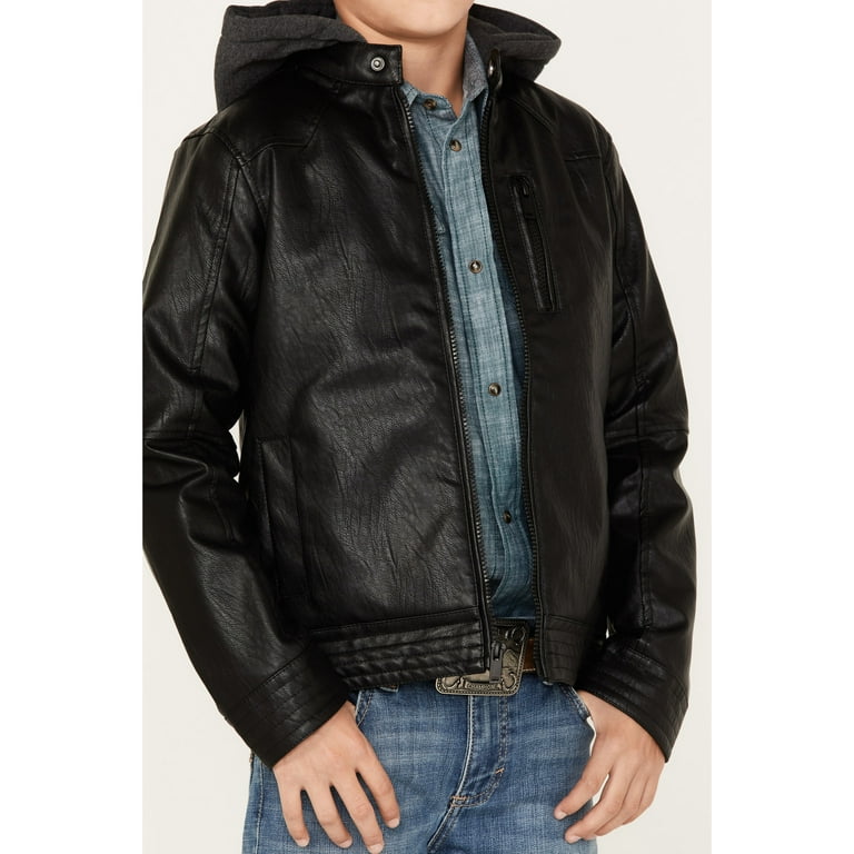 Boys leather hotsell moto jacket