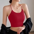 thumbnail image 2 of Amvlyk Sports Bra for Women Wireless Cami Push Up Bra Seamless Soft Padded High Impact Workout Yoga Bra Full Coverage Sport Everyday Bra Spaghetti Strap Tank Top for Sleeping Yoga Lounging, 2 of 9