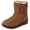 Yellow, variant on POROPL Snow Boots for Women,Winter Warm Ankle Boots with Faux Fur Lining Buckle Strap Anti Slip Sole