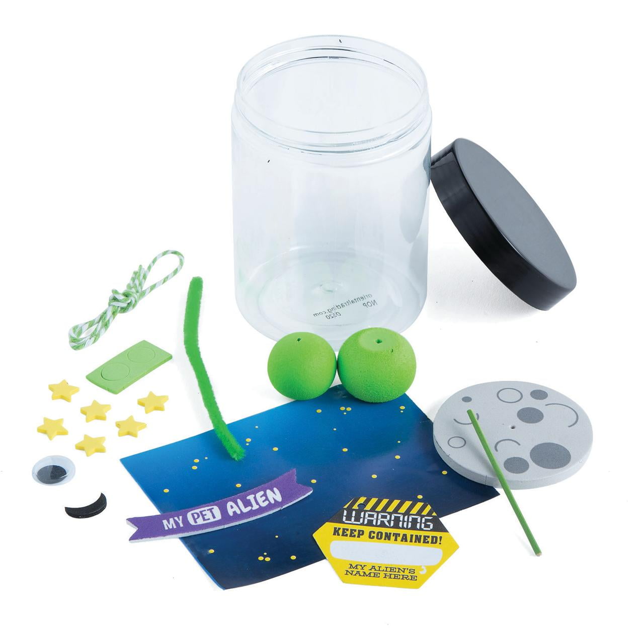 Fun Express My Pet Alien Craft Kit – Creative DIY Craft Activity for Kids - Ideal for Birthday Parties Party Favors and Special Occasions – Fun Craft Kits to Make 6 Alien Figures Includes - 6 Pieces