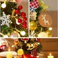 thumbnail image 3 of Árbol de Navidad de oficina, mini árbol de decoración de Navidad, decoración navideña de mesas, mesas y mostradores, árbol de decoración dorado BR  Rojo Verde, 3 of 5