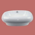 thumbnail image 2 of Renovators Supply Mushroom Bathroom Sink 23 in. Square White Ceramic Countertop Vessel Sink, 2 of 2