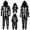 Black_002, variant on HJYCHN Suits Family Halloween Pajamas Halloween Family Pajamas Skeleton Print Hooded Zip Front Long Sleeve Full Length Homewear