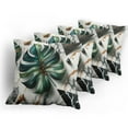 thumbnail image 5 of Ambesonne Monstera Throw Pillow Cover 4 Pack, Abstract Mid Century Art, 16", Fern Green Teal and Pale Grey, 5 of 7