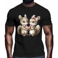 thumbnail image 2 of Camisetas casuales de manga corta con diseño de ardilla y corazones para hombre, 2 of 8